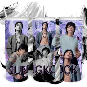BTS Jungkook 20 Oz Skinny Tumbler Wrap for Sublimation