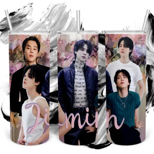 BTS Jimin 20 Oz Skinny Tumbler Wrap for Sublimation