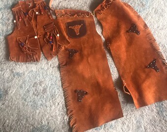 Kids Leather Vest Etsy