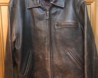 gap leather trucker jacket