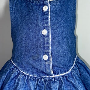 Vintage Oshkosh Denim dress,toddler Oshkosh,Oshkosh jumper,Oshkosh toddler dress, Oshkosh,made in USA, vintage Oshkosh jumper,vintage denim image 2