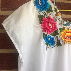 Embroidered Vintage Dress,embroidered,embroidered top,vintage,floral dress,floral top,summer,hipster,lightweight image 6