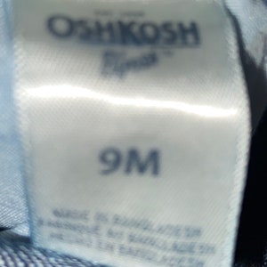 Oshkosh Infant Overalls,infant overalls, Oshkosh overalls,infant,denim overalls, overalls,baby overalls, Oshkosh,infant Oshkosh,denim image 5