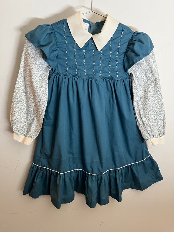 Polly Flinders Hand Smocked Sz 7 Vintage Dress,Pol