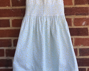 Floral Girls dress,Laura Ashley smocked floral sz 6 prairie dress