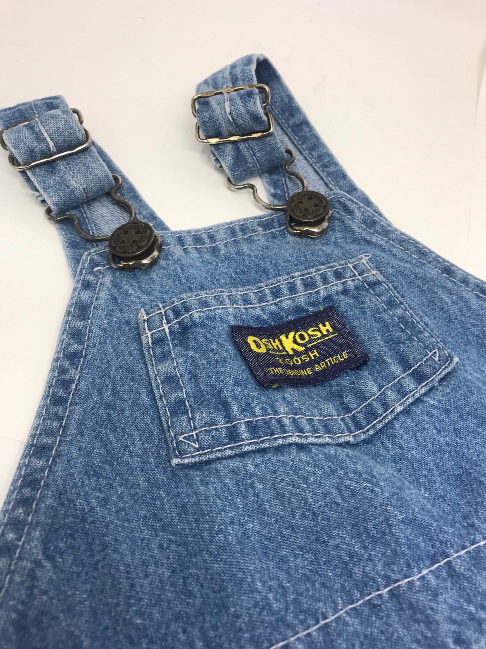 Vintage Oshkosh Made in USA Denim Overalls Shortallsmade in Etsy