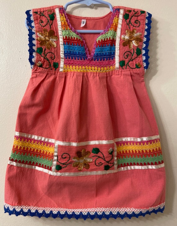 Mexican dress,Embroidered toddler dress,toddler d… - image 1