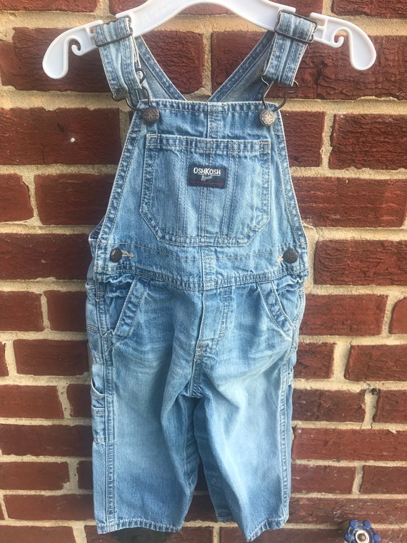 Oshkosh denim Jean toddler overalls, vintage denim