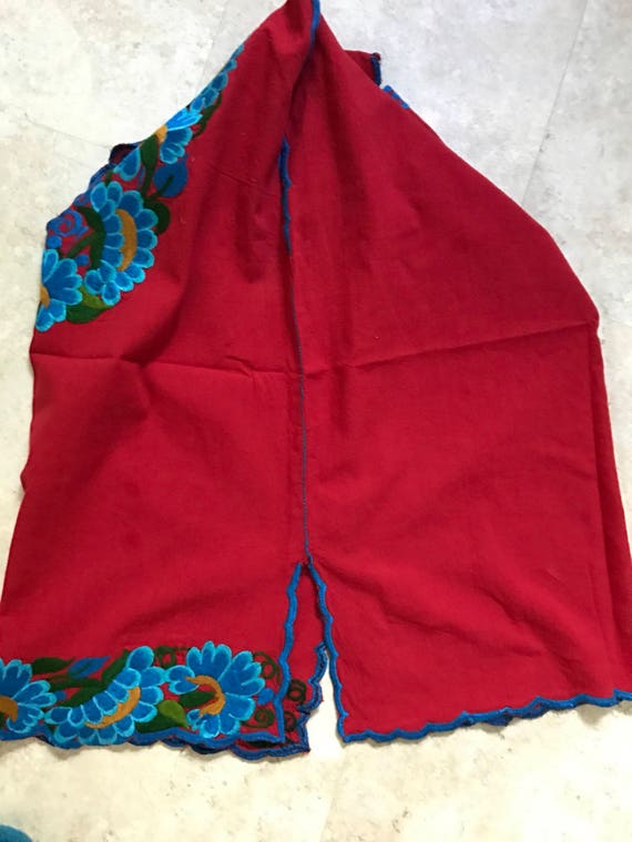 Vintage embroidered sleeveless peasant top/smock … - image 4