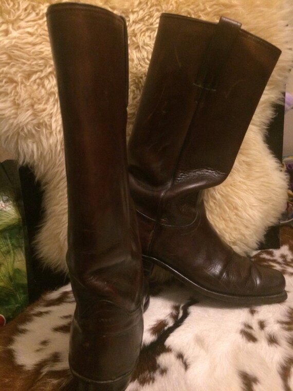 Vintage Frye 11B womans 70's motorcycle biker boot - image 3