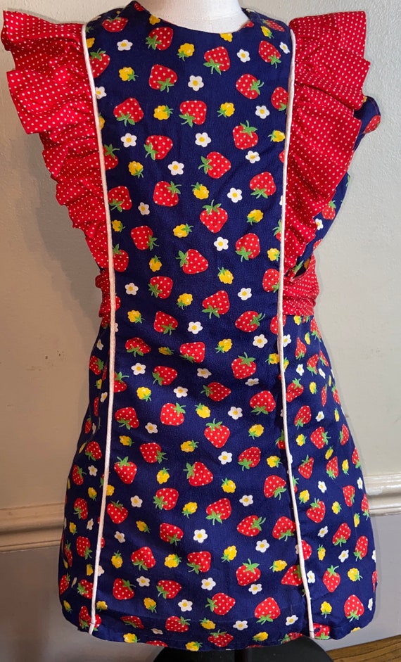 Vintage Handmade Dress,toddler dress,strawberry dr