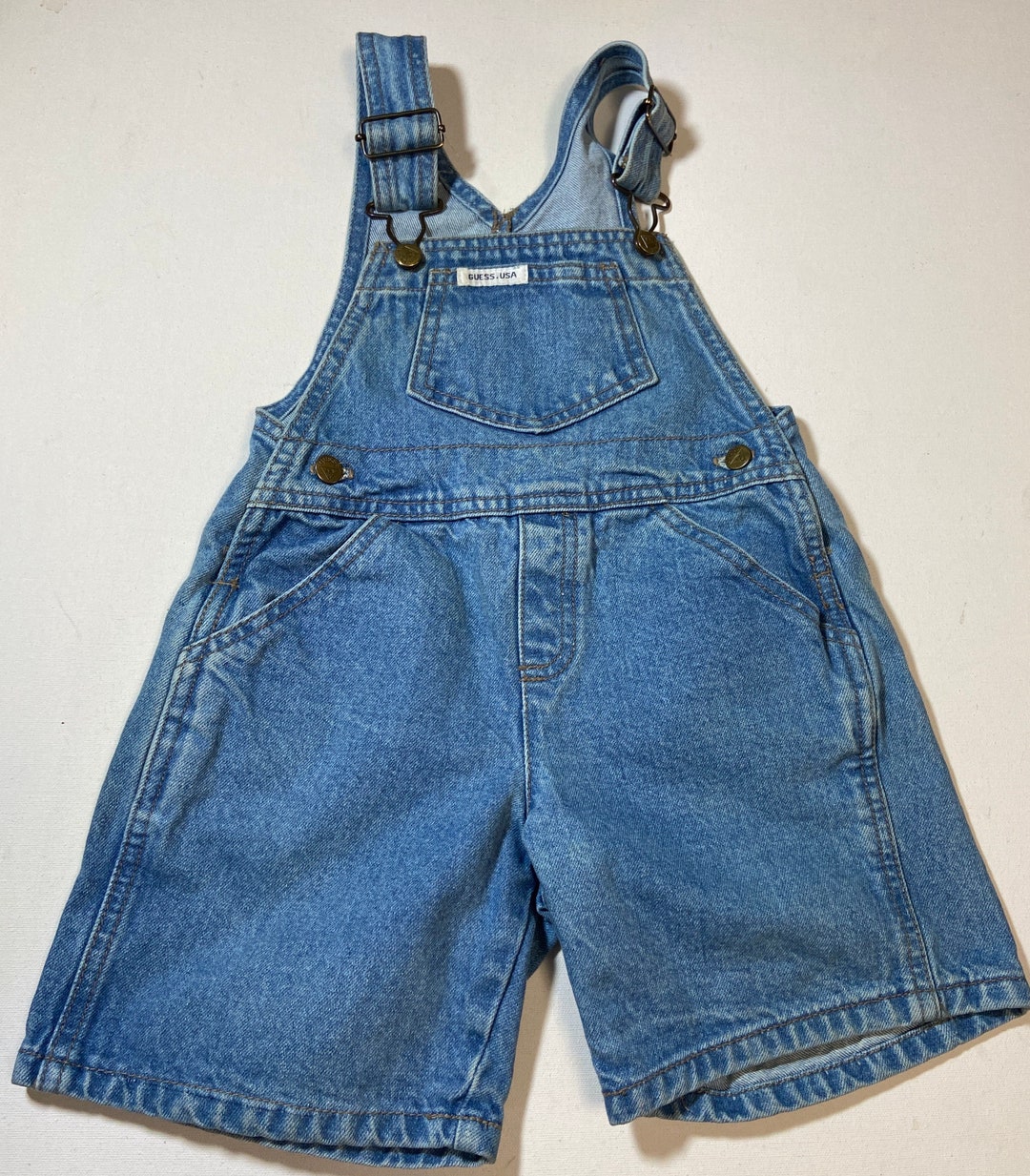 Vintage Guess Toddler Shortalls Denim Vintage Denimdenim - Etsy