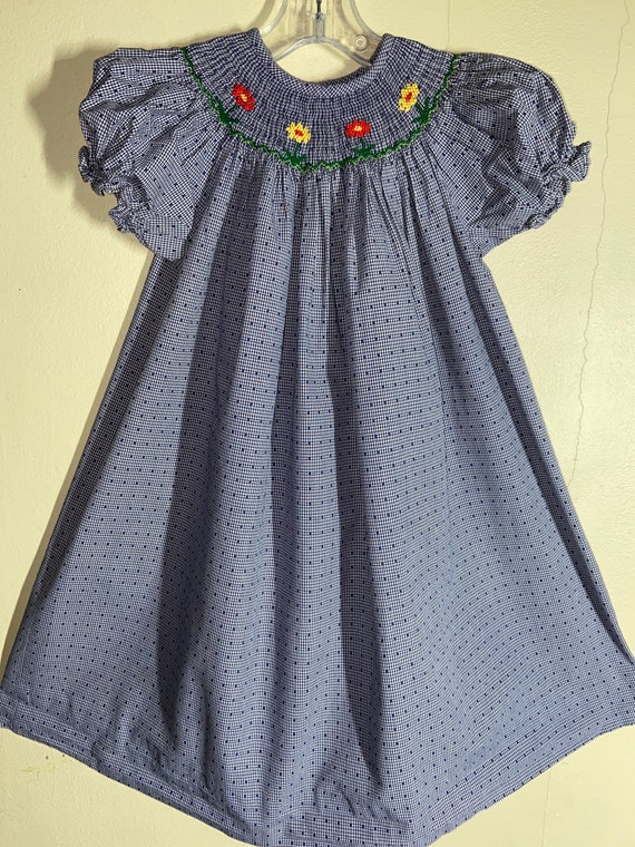 Smocked dress,girls toddler dress, vintage,vintag… - image 1