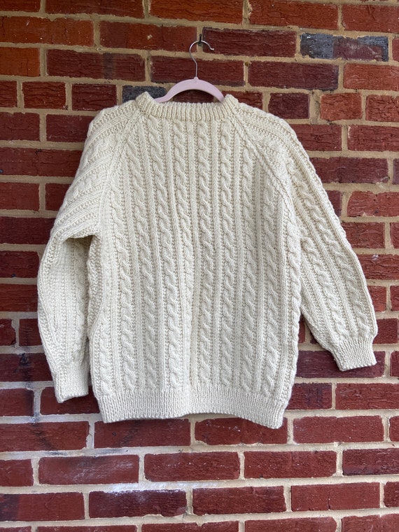 Fisherman Cable Knit Wool Sweater, wool sweater,sk