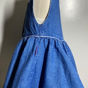 Vintage Oshkosh Denim dress,toddler Oshkosh,Oshkosh jumper,Oshkosh toddler dress, Oshkosh,made in USA, vintage Oshkosh jumper,vintage denim image 5