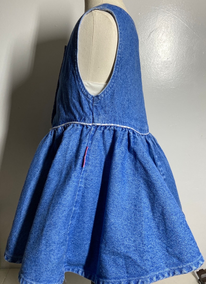 Vintage Oshkosh Denim dress,toddler Oshkosh,Oshkosh jumper,Oshkosh toddler dress, Oshkosh,made in USA, vintage Oshkosh jumper,vintage denim image 5