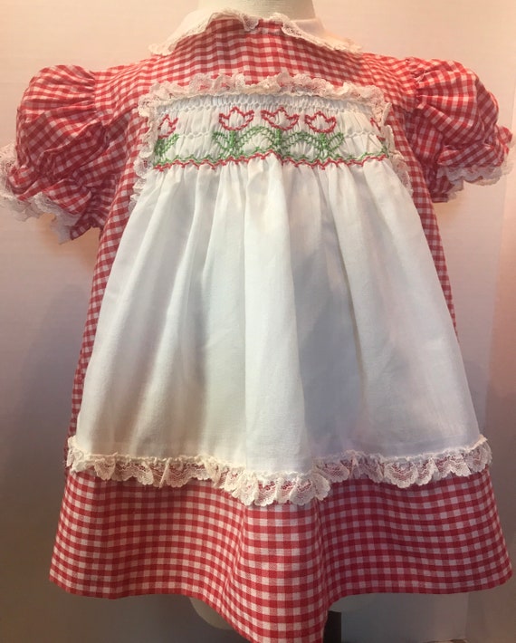 Polly Flinders smocked Dress,Vintage Dress,Vintage