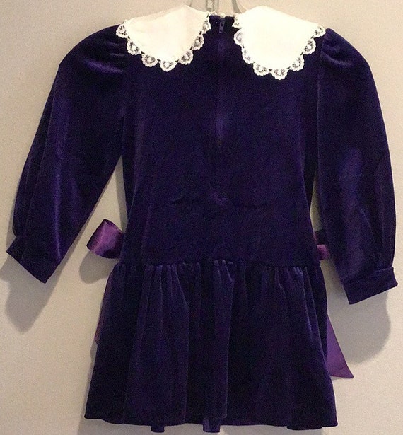 Velour like girls dress,girls dress, vintage dres… - image 3