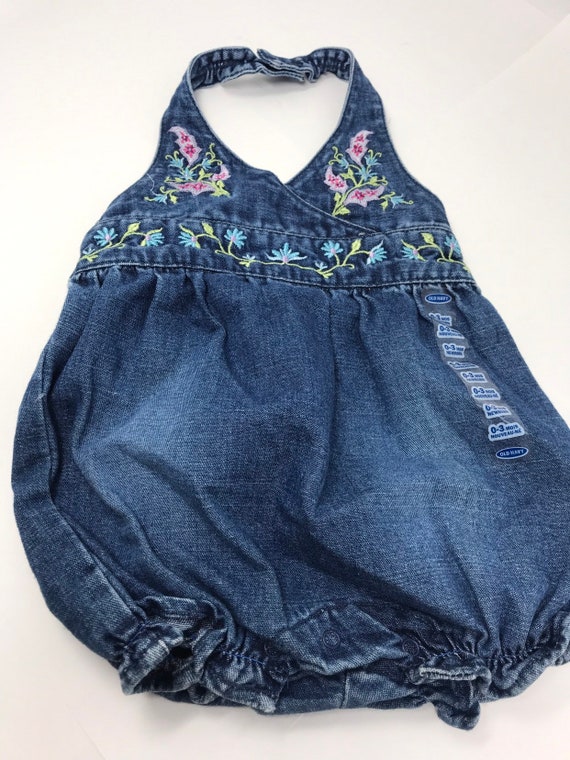 Vintage Embroidered deadstock Old Navy baby bubble