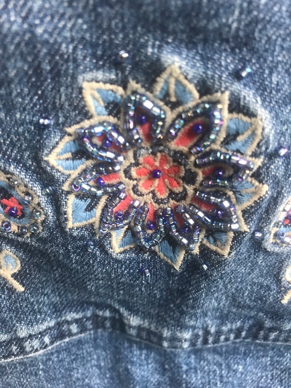 Pendleton® Embellished Denim Jean Vest, denim ves… - image 3