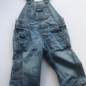 Oshkosh vestbak 6month denim overalls ,vintage denim ,jean overalls image 1