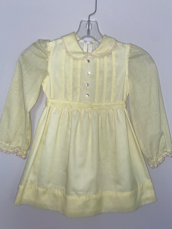 Vintage girls dress,girls dress,yellow dress,dres… - image 1