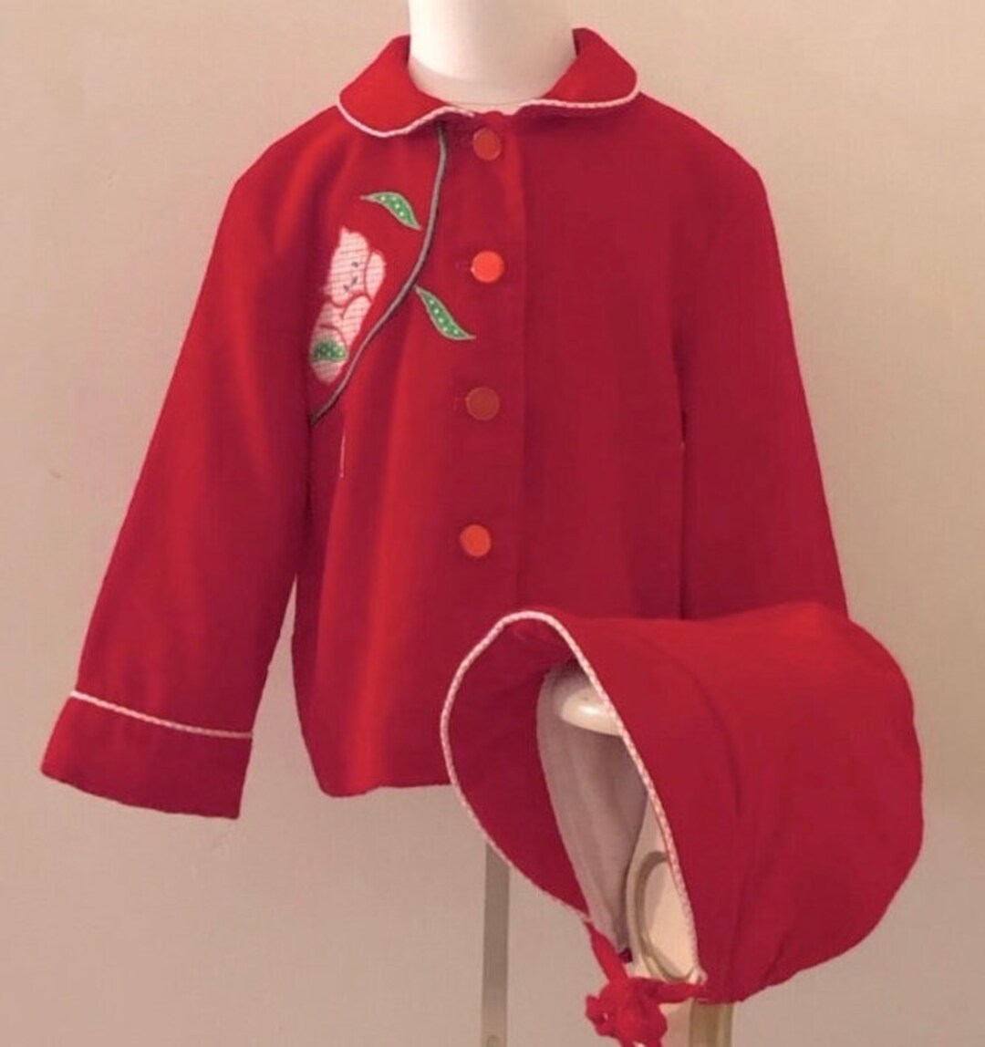Vintage Girls Toddler Coat & Hat Set,coat Set,coat Ensemble,thomas Coat