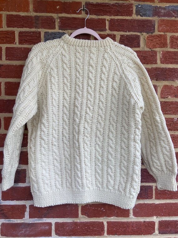 Fisherman Cable Knit Wool Sweater, wool sweater,s… - image 5