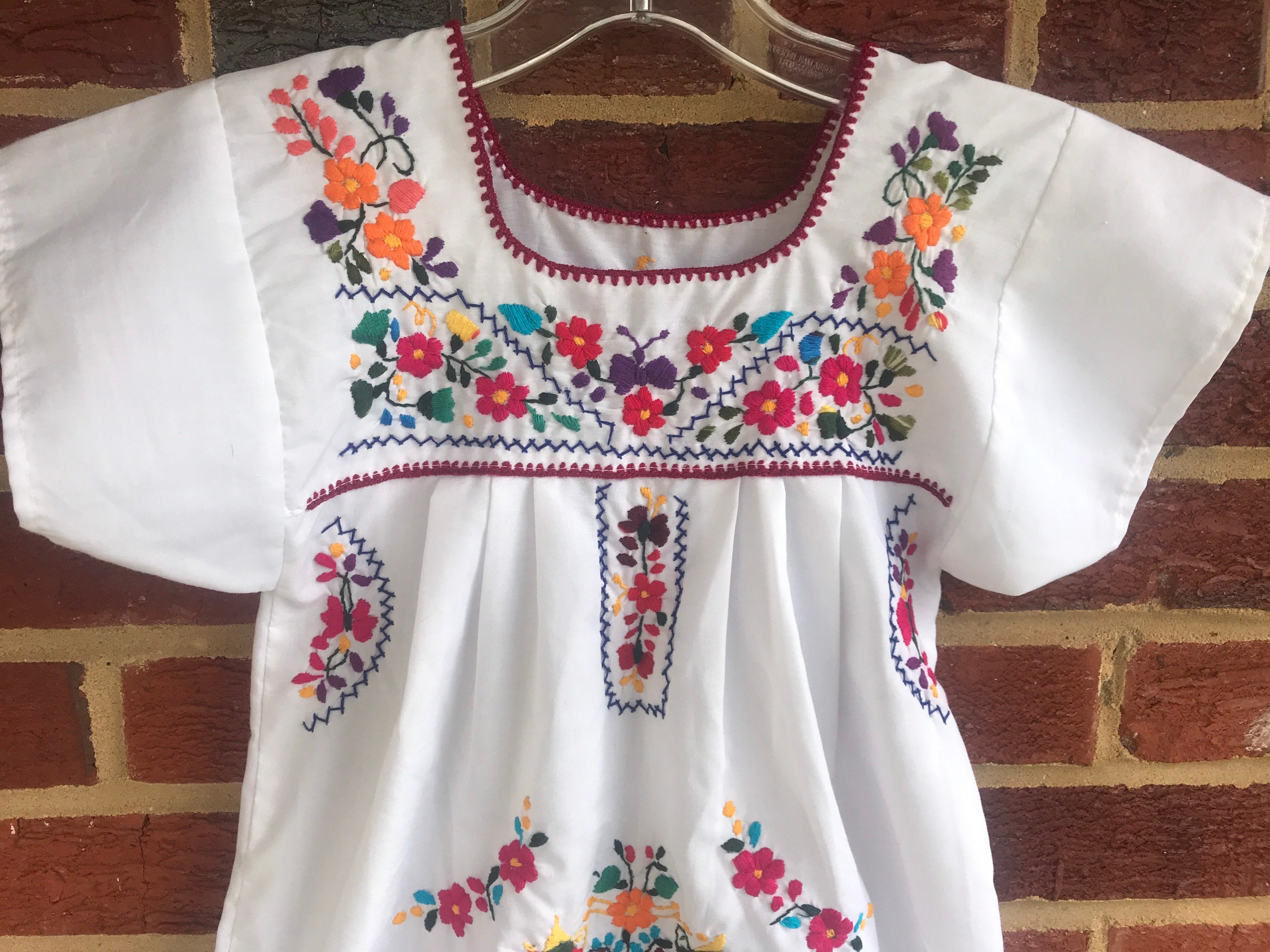 Mexican Style Embroidered Festival Dresschilds Dressmexican | Etsy