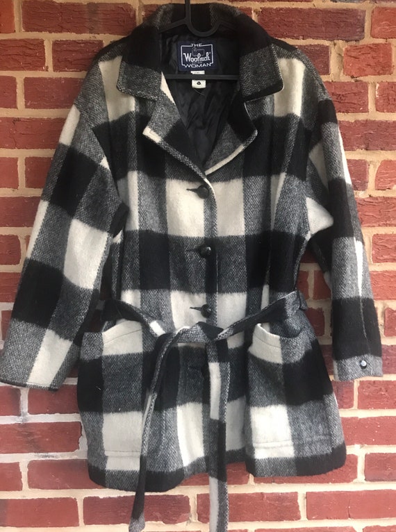 Woolrich vintage buffalo plaid belted jacket,Outdo