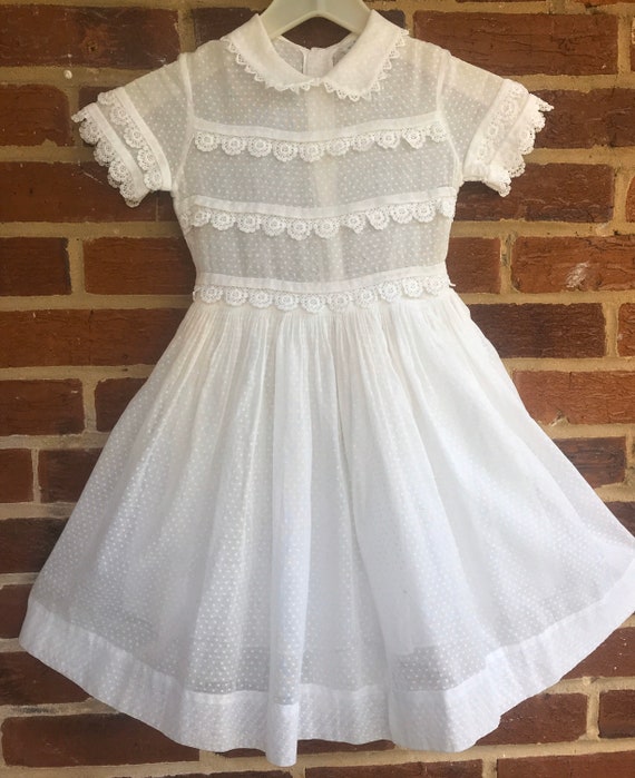 Vintage Swiss Dot Girls Dress,Swiss Dot dress,vint