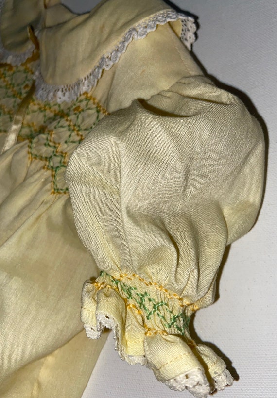 Vintage Infant Toddler Smocked Dress, smocking,sm… - image 6