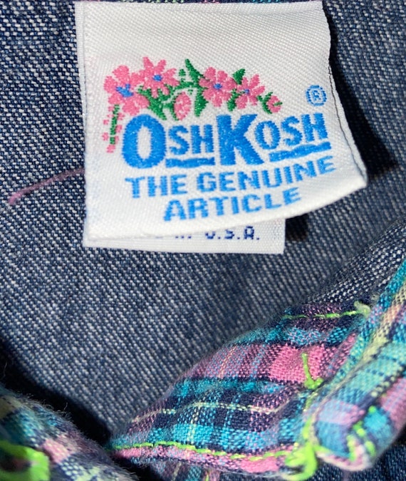 Vintage Oshkosh USA Denim Dress,blue jean dress,d… - image 6