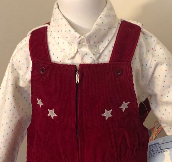 Vintage Sears Toddler Overalls Shirt Set,Nea w/ta… - image 4