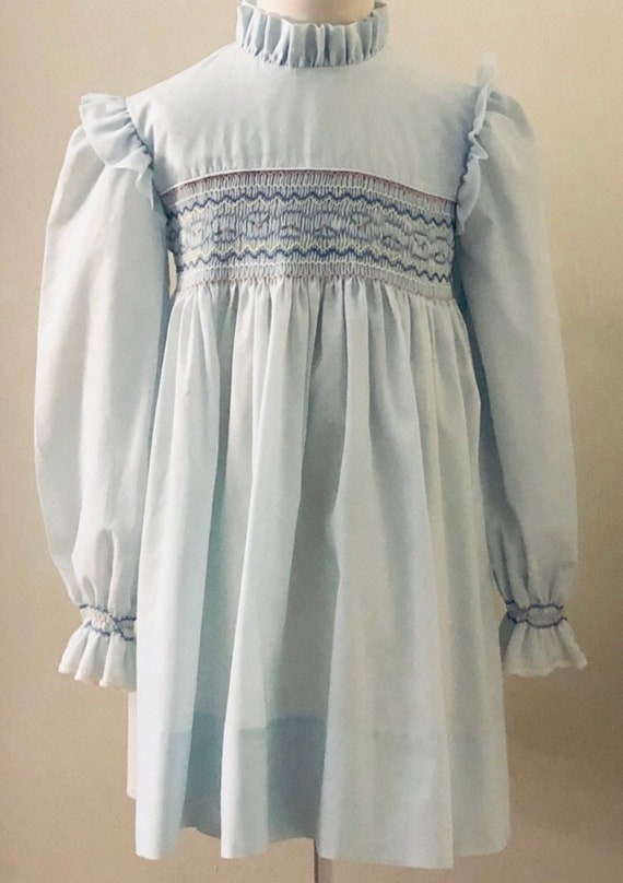 Vintage Girls Handmade Smocked Dress,Vintage,Vinta