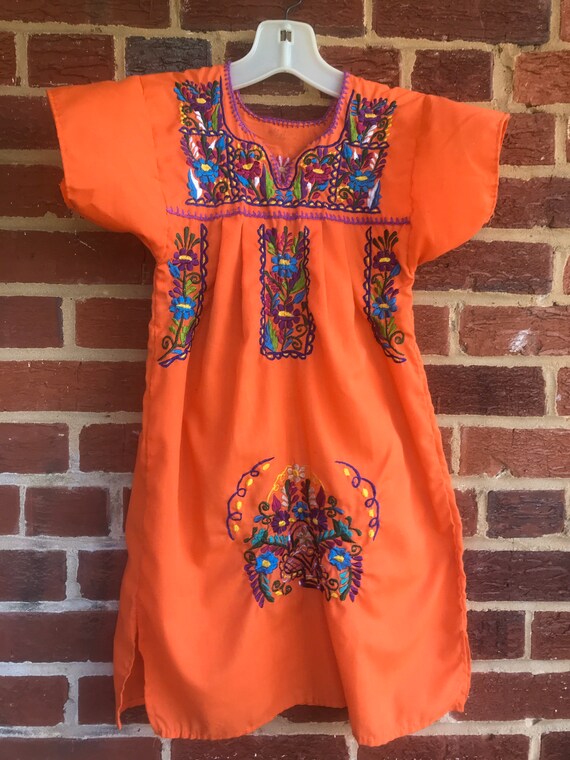 Vintage Oaxacan Girls Dress,BoHo, ethnic dress, v… - image 1