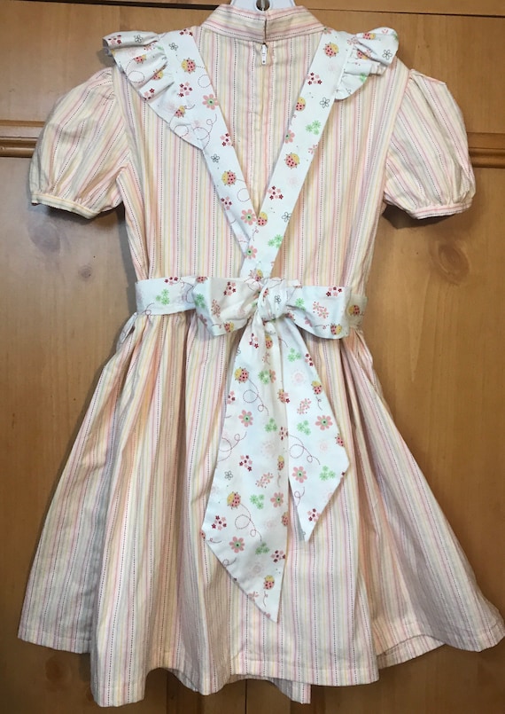 Girls apron dress handmade,Apron dress,vintage dr… - image 5