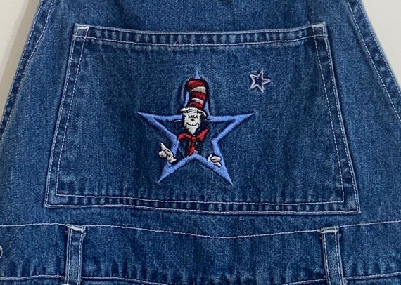 Vintage Dr.Suess shortalls,denim shortalls,jean s… - image 3