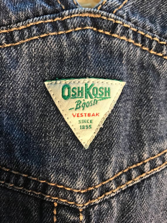 Vintage Oshkosh vestBack 4T blue jean jumper - image 5