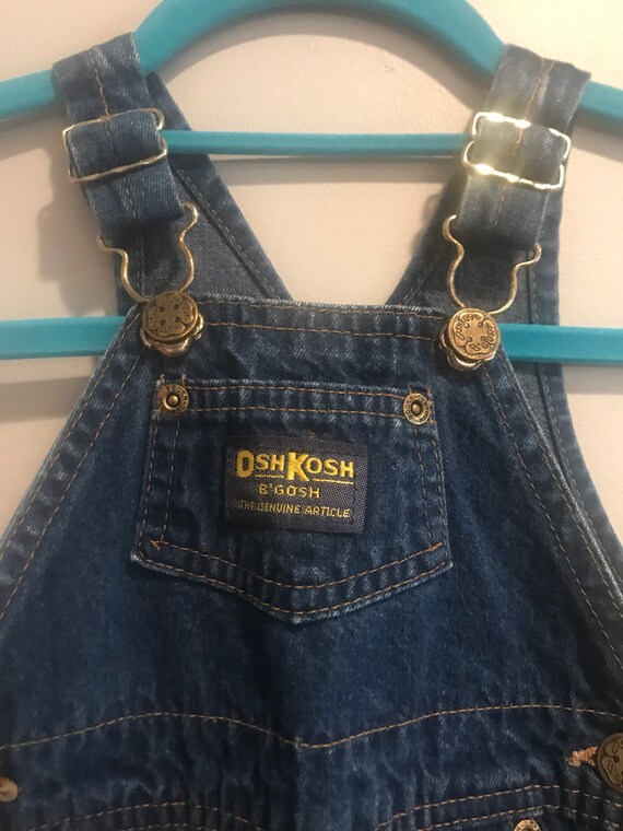 Oshkosh vestbak 6/9 month Cowboy Fringe Denim ove… - image 3