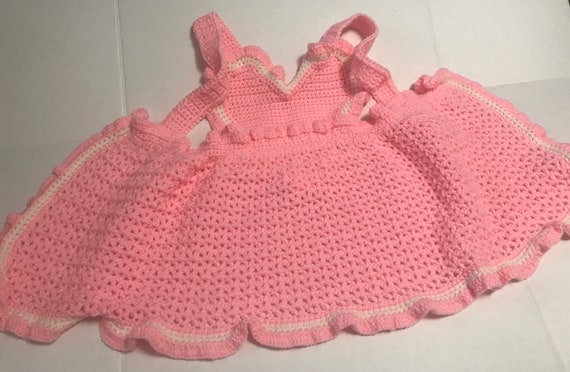 Grandma’s hand knit handmade chunky  apron,knit,a… - image 5