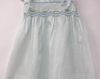 Vintage Infant dress,Pillowcase dress, smocked dress,smocking,Baby girl, infant dress,girls layette,Infant,dress, summer dress