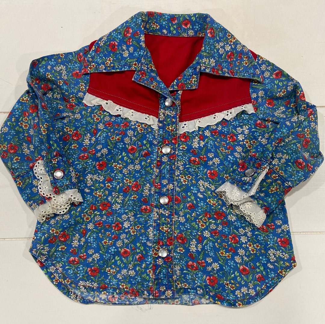 Vintage Infant Toddler Western Shirt,vintage,vintage Shirt,baby Girl