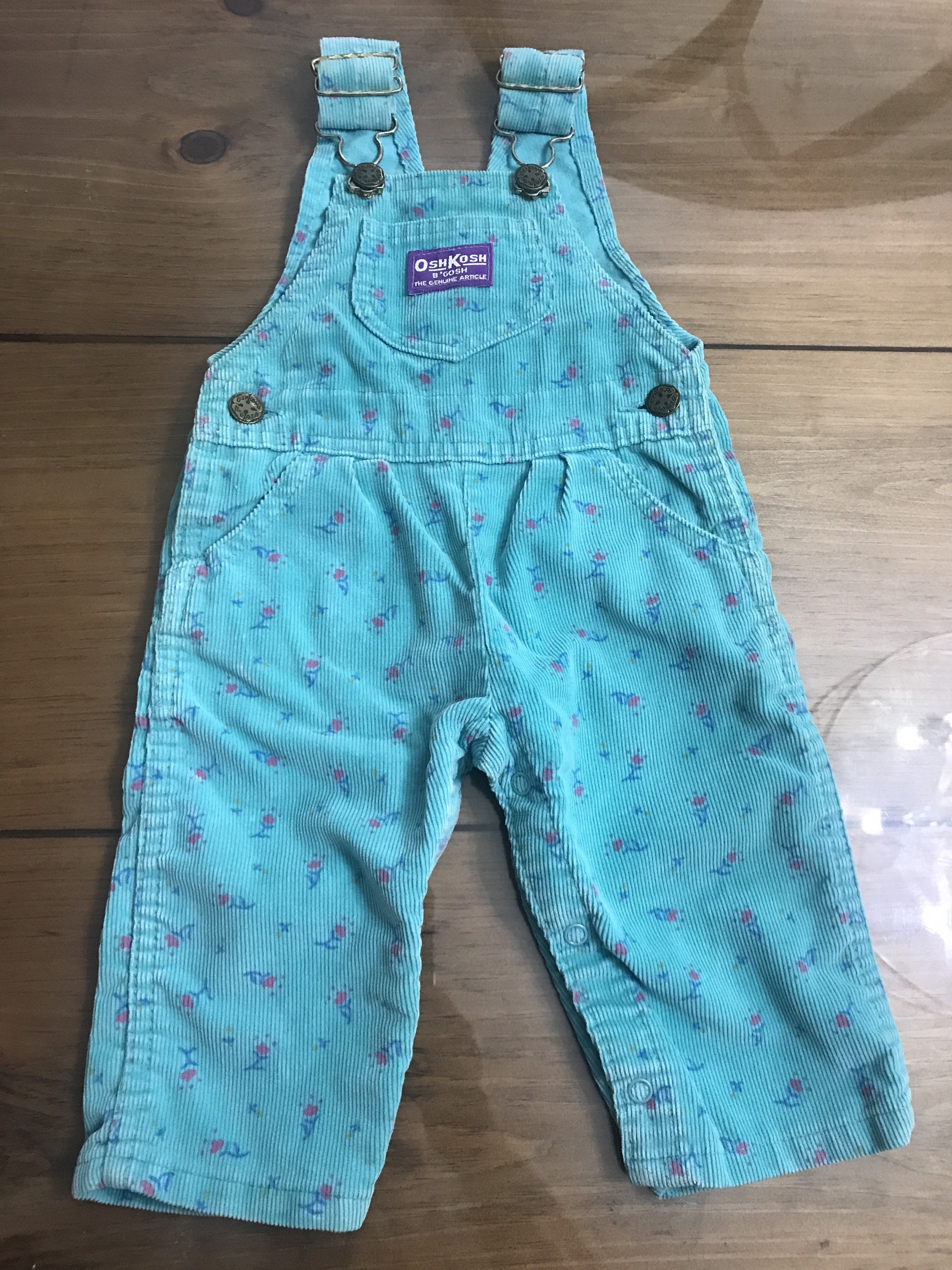 RARE Vintage Oshkosh Baby Green Dinosaur Corduroy Overalls Baby Boys Sz 36mos munimoro.gob.pe