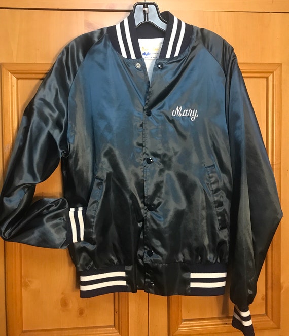 Cheverlot Satin like jacket,vintage 80s jacket, m… - image 3