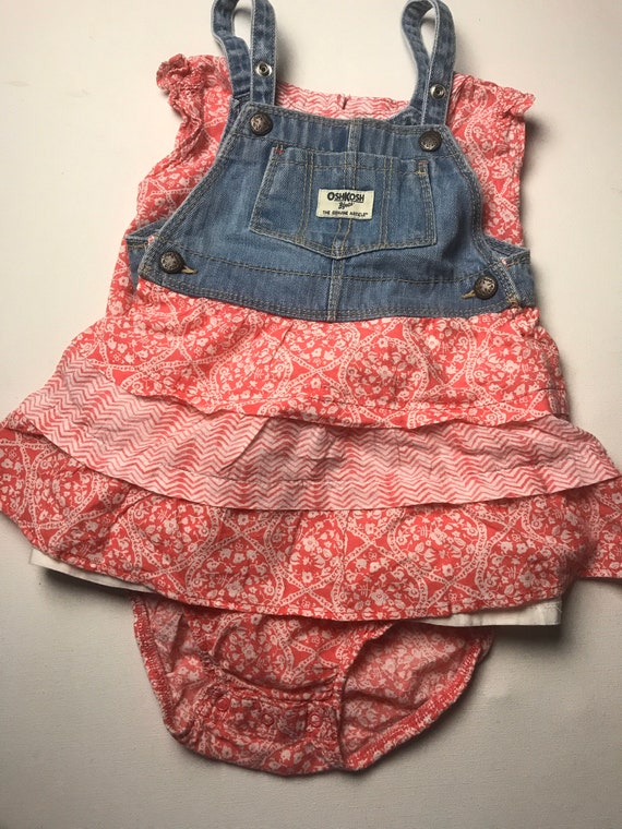 Oshkosh vestbak tier skirt w/ matching romper shi… - image 1