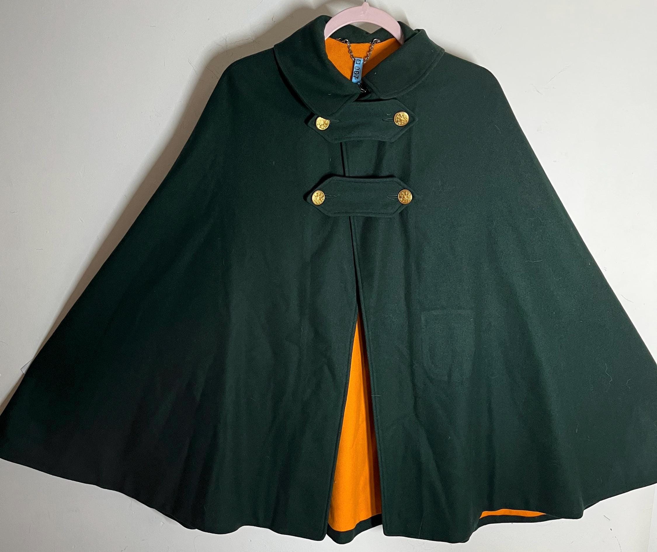 VTG 40s 50s Bruck's Nurses Wool Cape Cloak Boston College