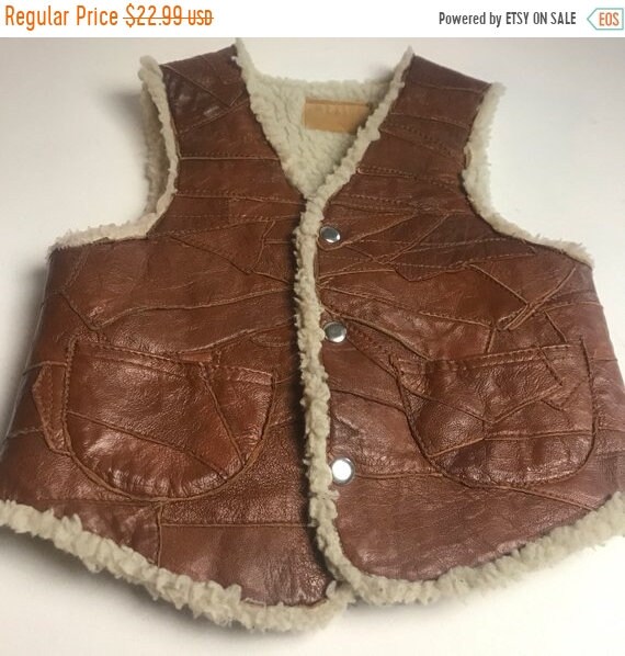 Sale Sale Sale 80s Kids leather Mexican cowboy vest | Etsy