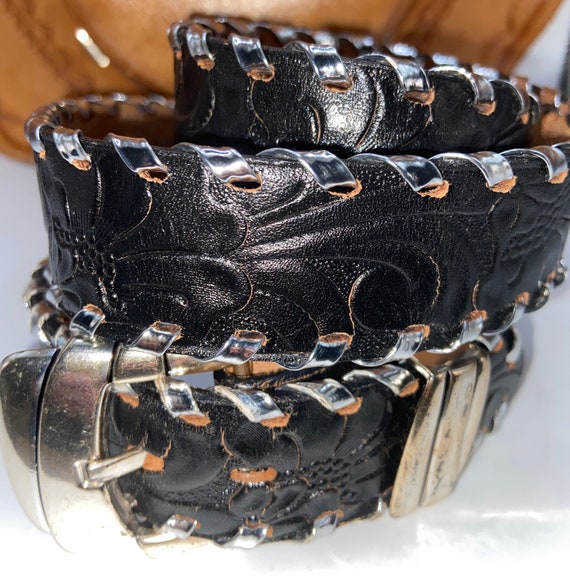Vintage leather belt,vintage,vintage belt,Chamber… - image 1