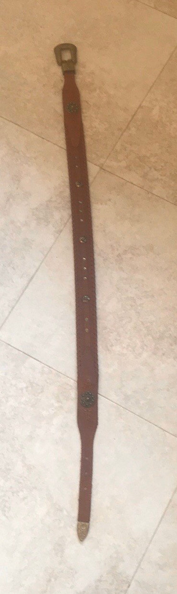 Vintage DNKY Western Leather Belt - image 3